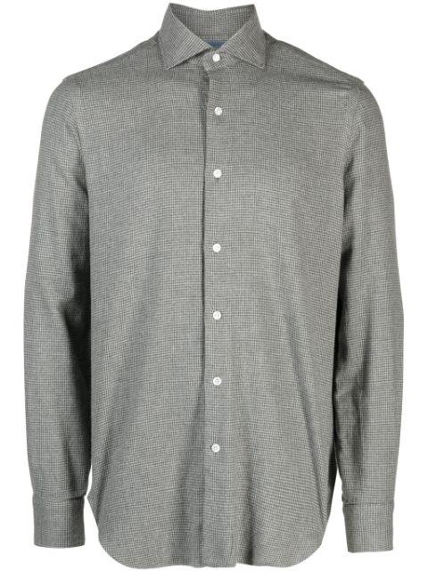 check-print cotton shirt by BARBA