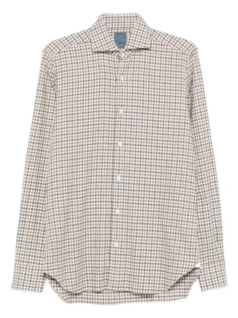 checked cotton shirt by BARBA