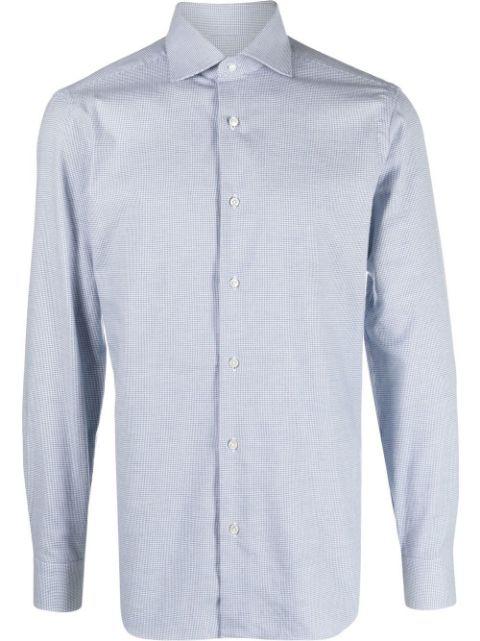 checked long-sleeve shirt by BARBA