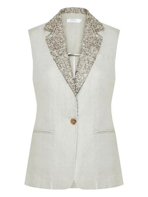 collar-embellished waistcoat by BARBA