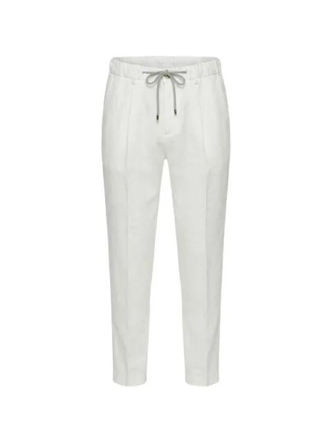 drawstring linen trousers by BARBA