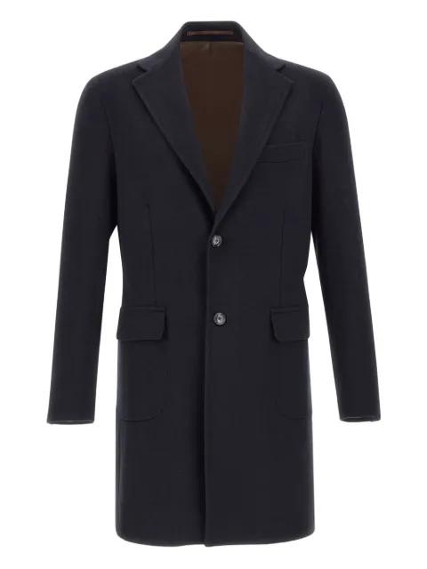 flap-pocket half-belt coat by BARBA