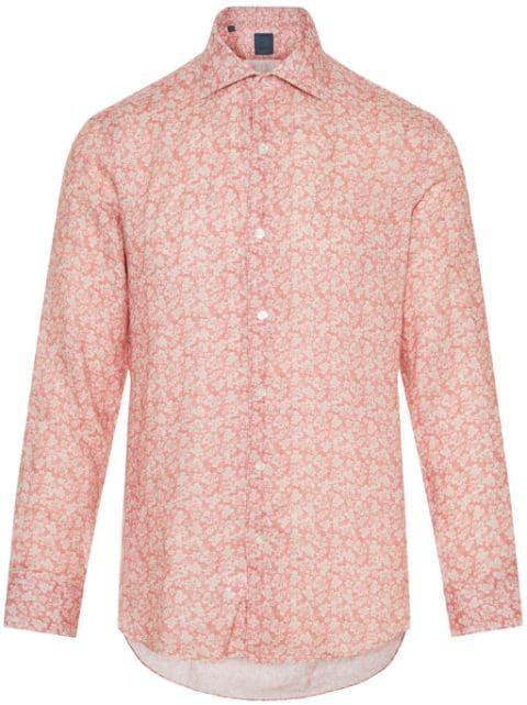 floral-print linen shirt by BARBA