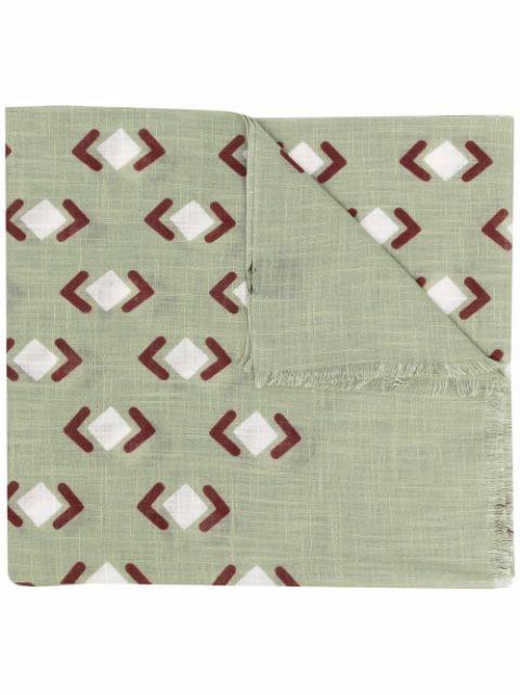 geometric-print cotton scarf by BARBA