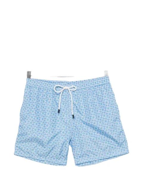 geometric-print drawstring swim shorts by BARBA