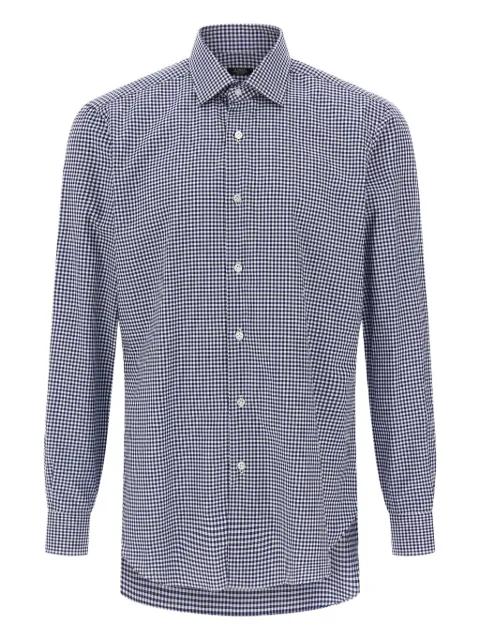 gingham-pattern cotton shirt by BARBA