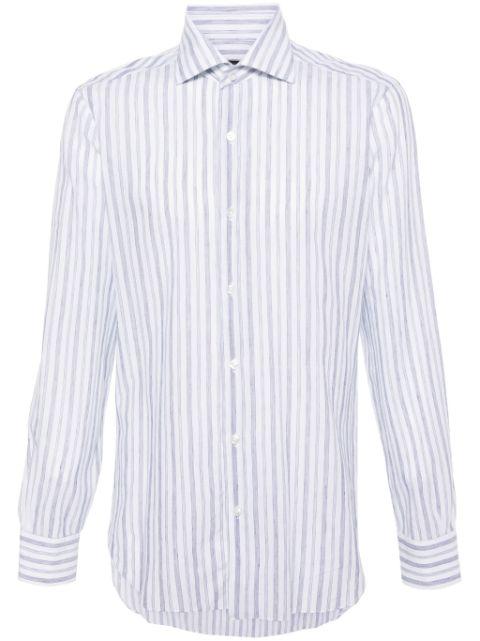 halo-stripe semi-sheer shirt by BARBA