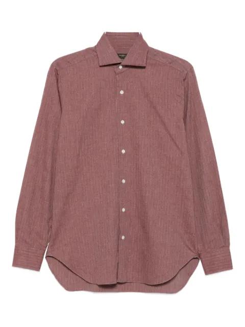 herringbone-effect cotton shirt by BARBA