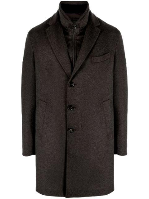 layered single-breasted coat by BARBA