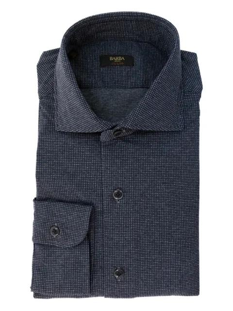 micro-dotted button-down shirt by BARBA