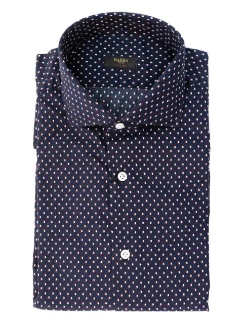 micro-pattern button-down shirt by BARBA