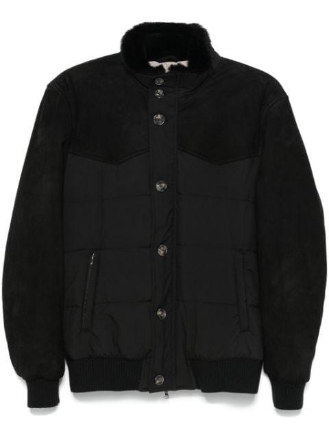 mock-neck puffer jacket by BARBA