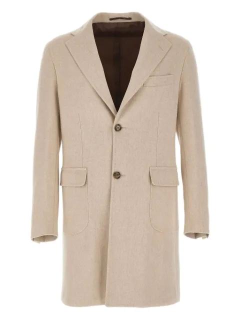 notch-lapel wool coat by BARBA