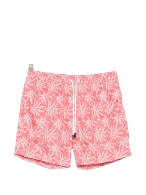 palm-tree-print drawstring swim shorts by BARBA