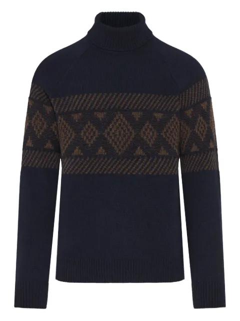 patterned turtleneck sweater by BARBA