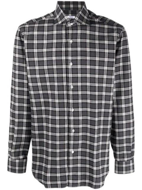 plaid-check print shirt by BARBA