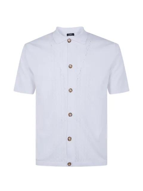 pointelle-knit short-sleeve shirt by BARBA