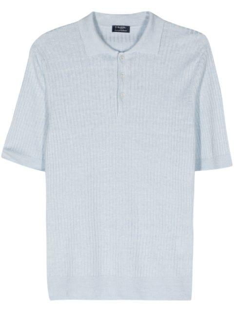 short-sleeve ribbed polo shirt by BARBA