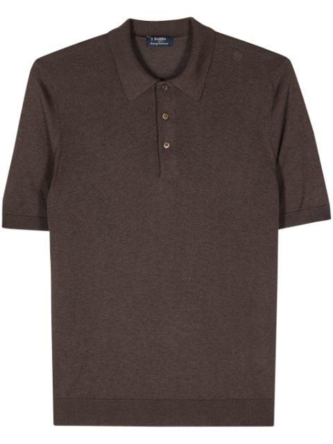 short-sleeve silk polo shirt by BARBA