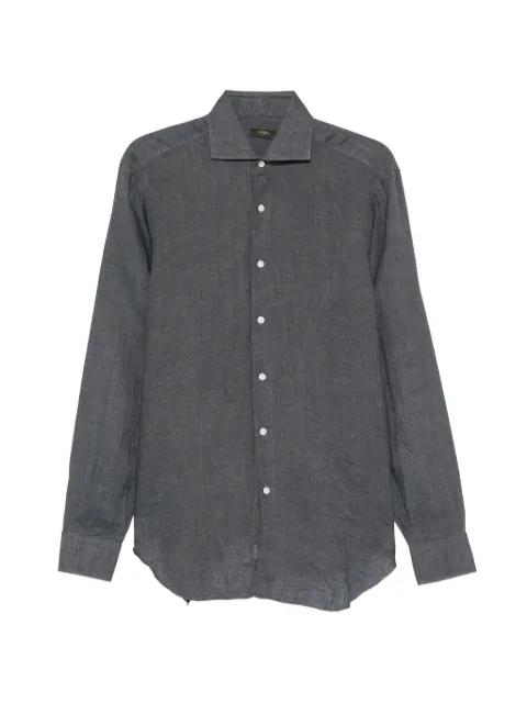 slub-texture long-sleeve shirt by BARBA