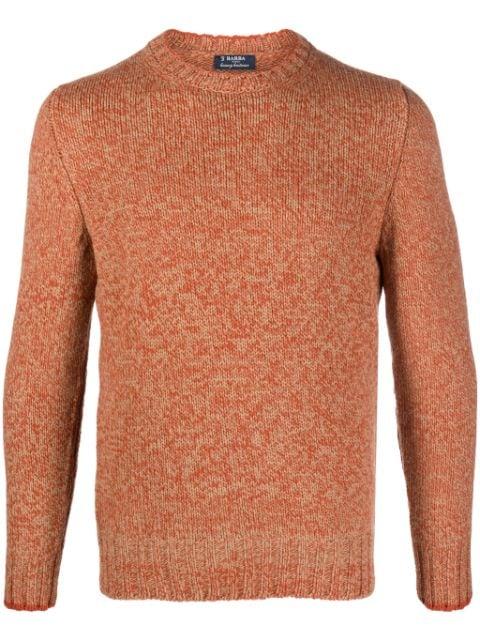 speckle-knit virgin wool jumper by BARBA
