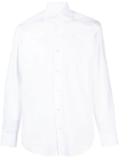 spread-collar cotton shirt by BARBA