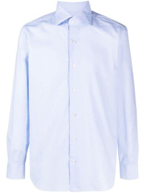 spread-collar cotton shirt by BARBA
