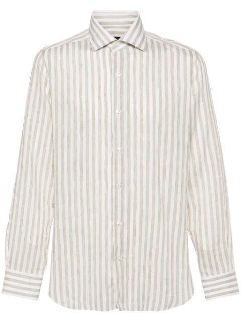 spread-collar striped shirt by BARBA