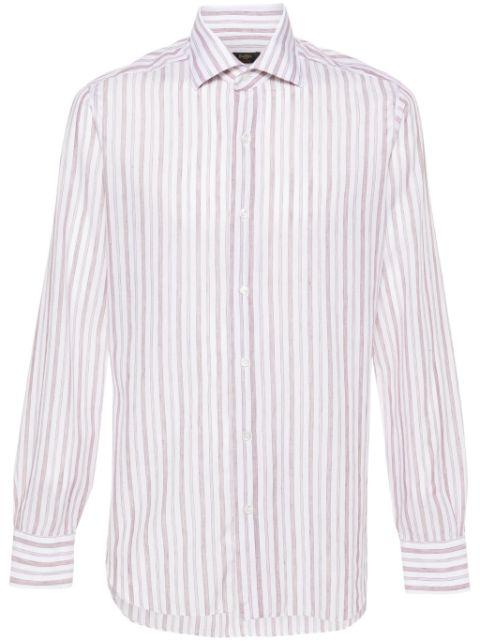 spread-collar striped shirt by BARBA