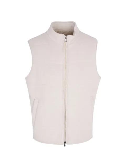 zip-fastening quilted gilet by BARBA