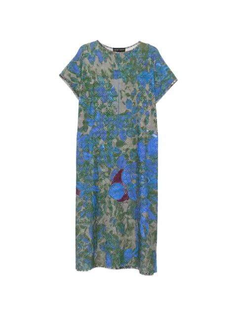 abstract-print perforated dress by BARBARA BOLOGNA