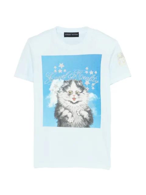 cat-print T-shirt by BARBARA BOLOGNA