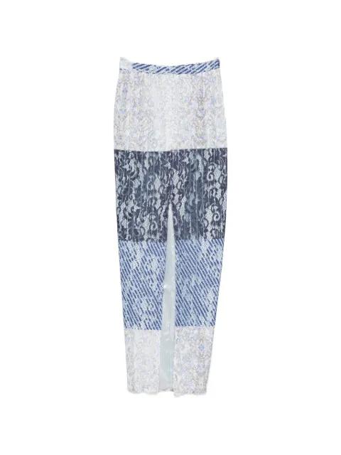 lace-panelled midi skirt by BARBARA BOLOGNA