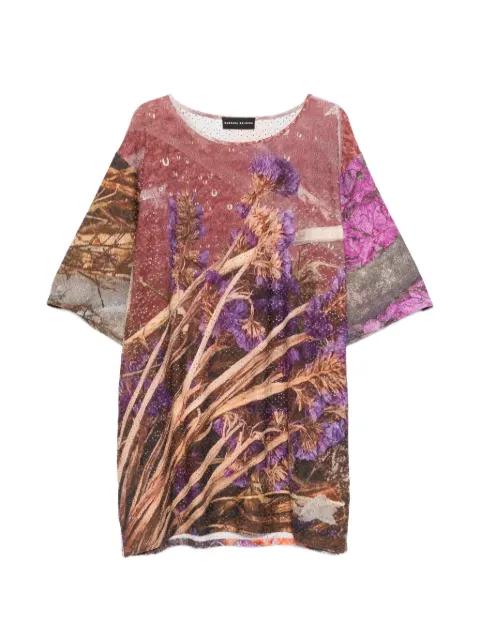 printed perforated T-shirt by BARBARA BOLOGNA