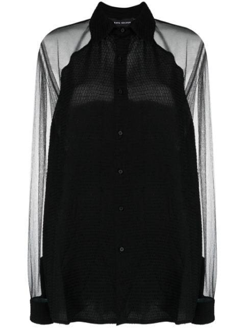 semi-sheer long-sleeve shirt by BARBARA BOLOGNA