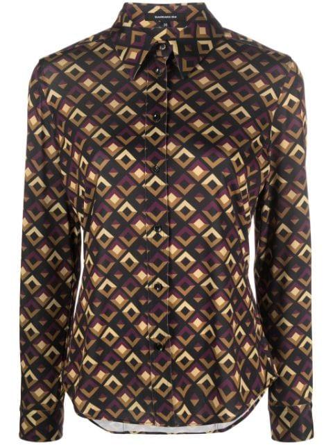 geometric-print long-sleeve shirt by BARBARA BUI