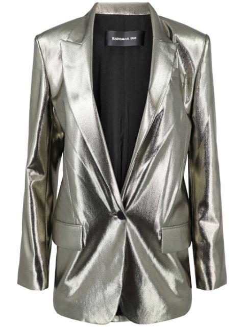 metallic-effect single-breasted blazer by BARBARA BUI