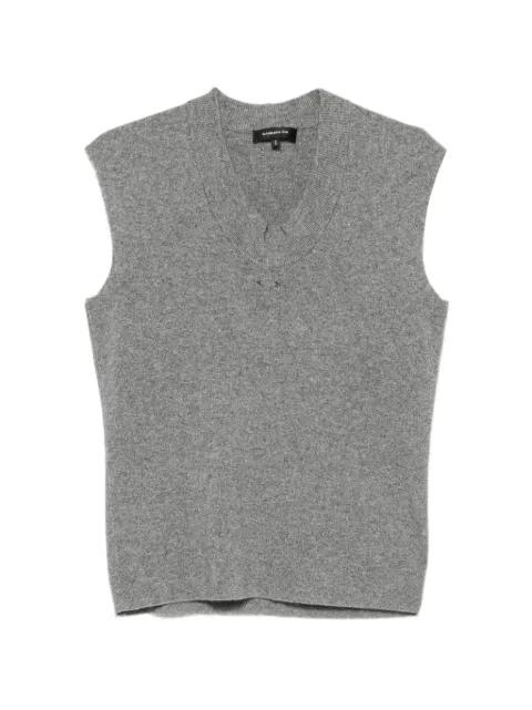 ribbed-neck vest by BARBARA BUI