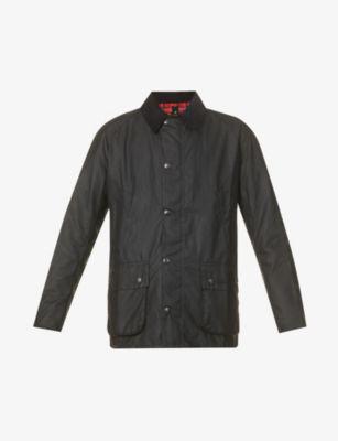 Ashby corduroy-trimmed waxed cotton jacket by BARBOUR