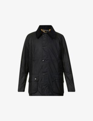 Ashby corduroy-trimmed waxed cotton jacket by BARBOUR
