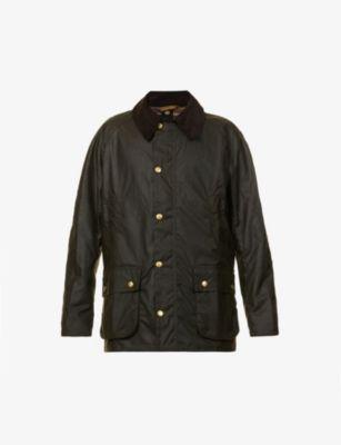 Ashby corduroy-trimmed waxed cotton jacket by BARBOUR