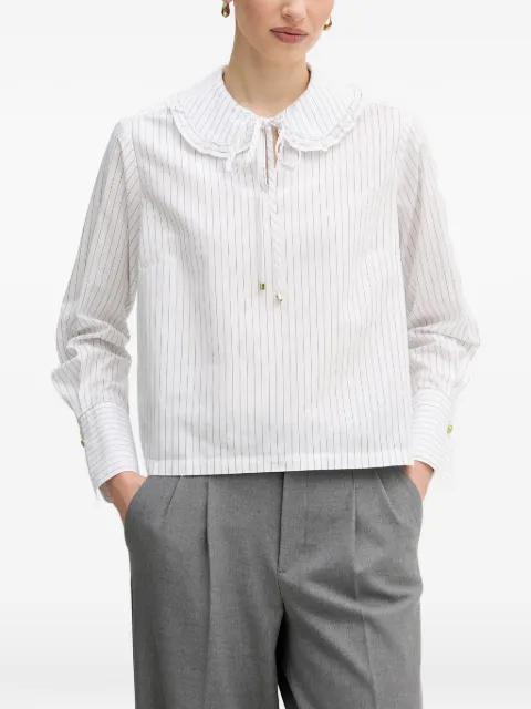 Avery ruffled striped blouse by BARBOUR