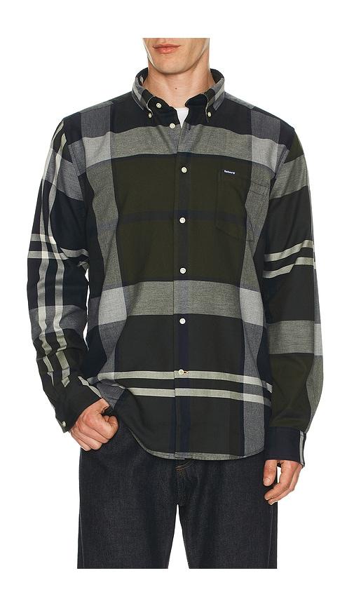 Barbour Dunoon Tartan Tailored Shirt in Olive,Navy by BARBOUR
