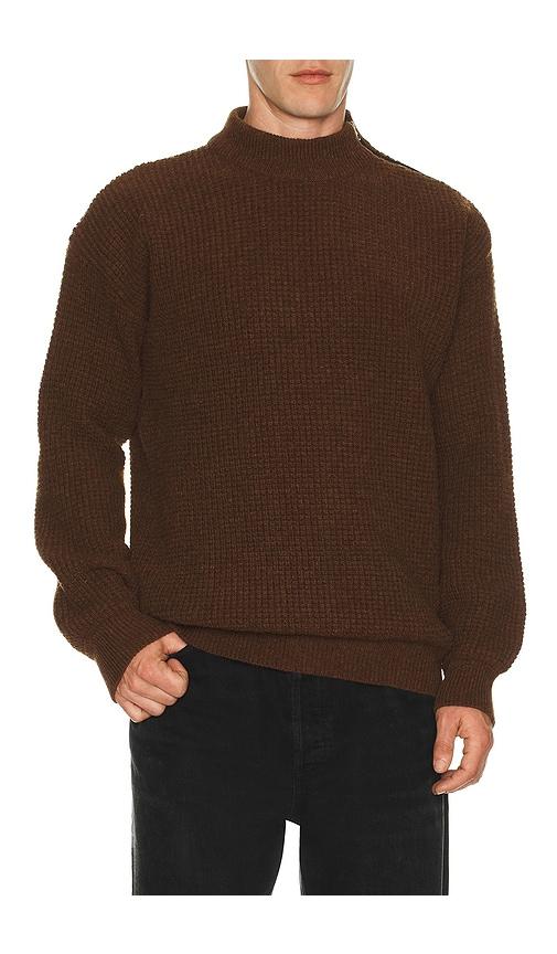 Barbour Gearstone Textured Knit Sweater in Brown by BARBOUR