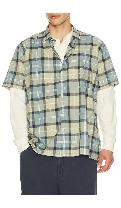Barbour Gordon Summer Fit Shirt in Green,Blue by BARBOUR