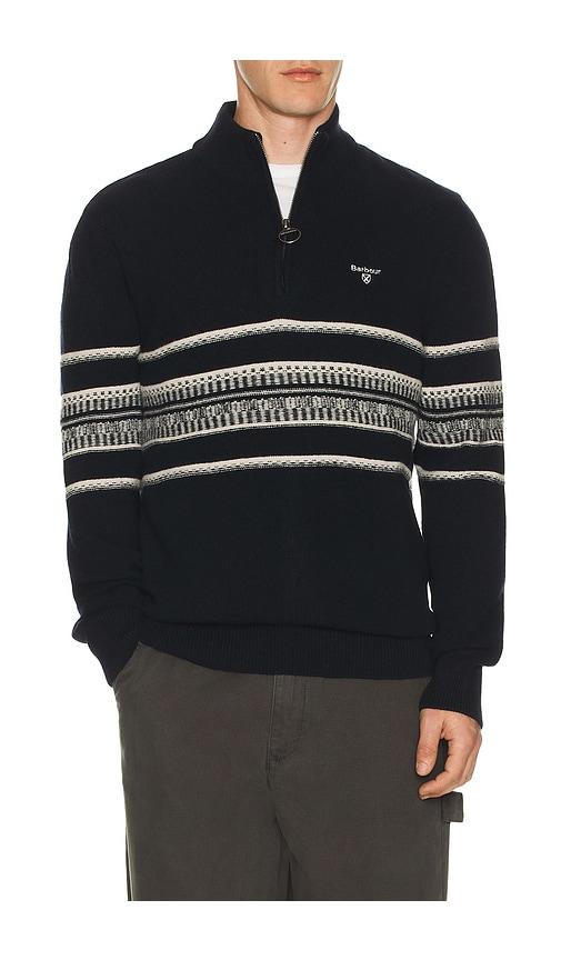 Barbour Kepwick Half Zip Jumper in Navy by BARBOUR