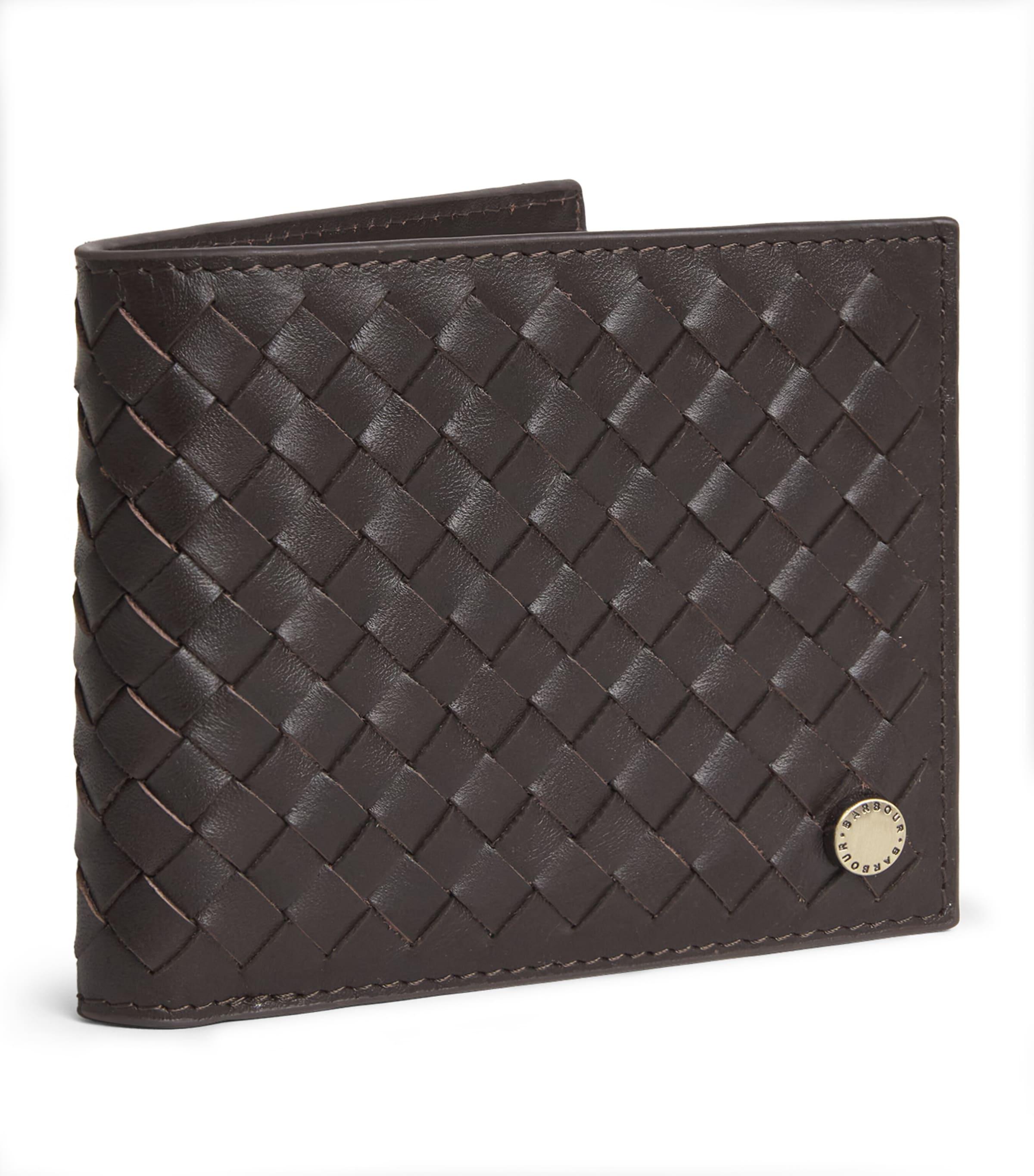 Barbour Leather Woven Farne Wallet by BARBOUR
