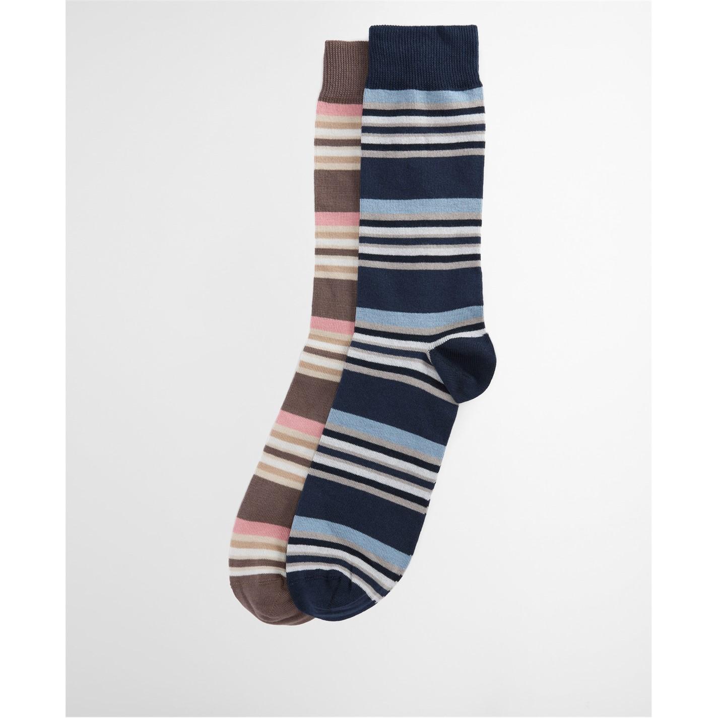 Barbour Mens Summer Stripe 2-Pack Socks by BARBOUR