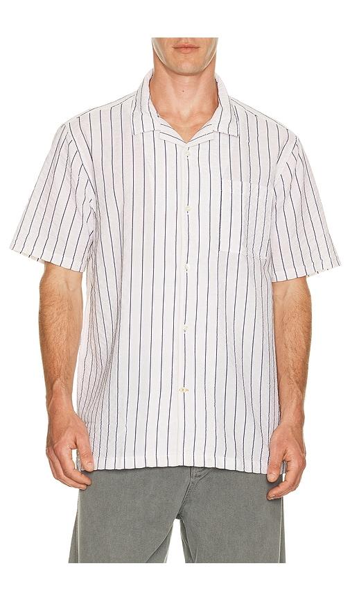 Barbour Park Seersucker Shirt in White by BARBOUR