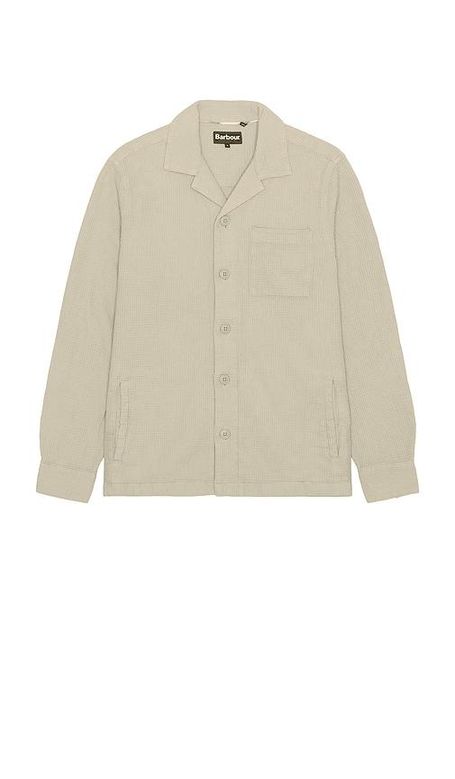 Barbour Sandwood Waffle Overshirt in Beige by BARBOUR
